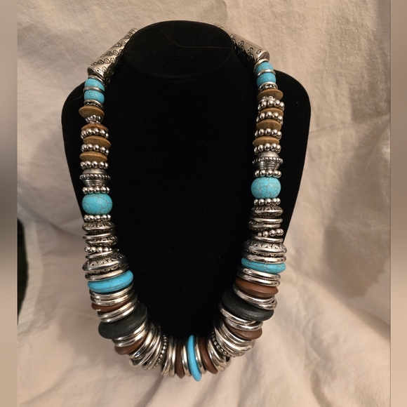 Bold Statement Necklace – Tribal / Southwestern Inspired - Picture 3 of 5